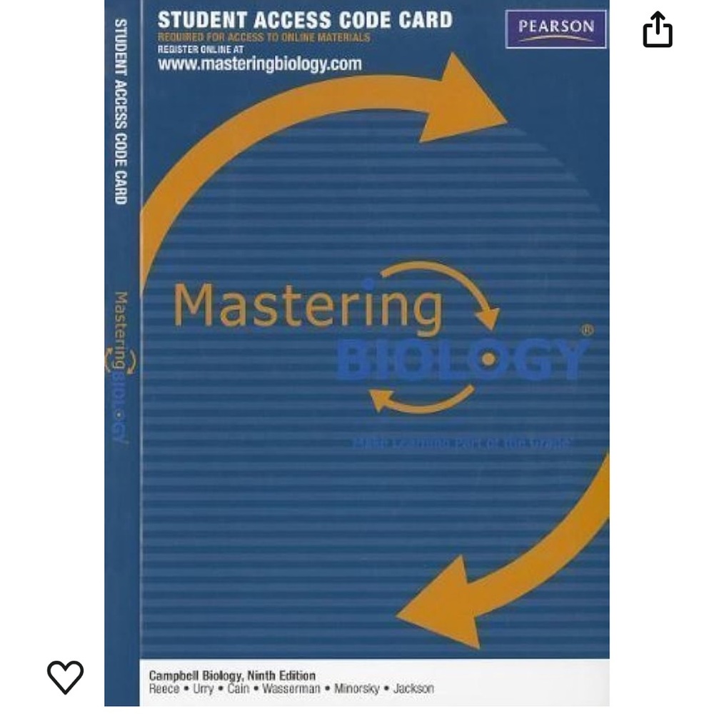MasteringBiology --Standalone Access Card Campbell Biology 9th Edition